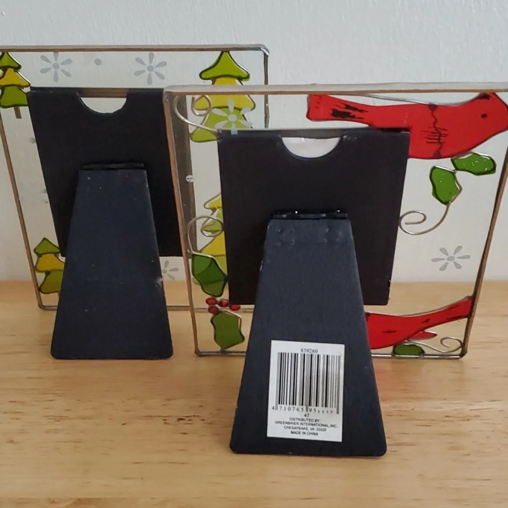 Stain Glass Holiday Christmas Picture Frames